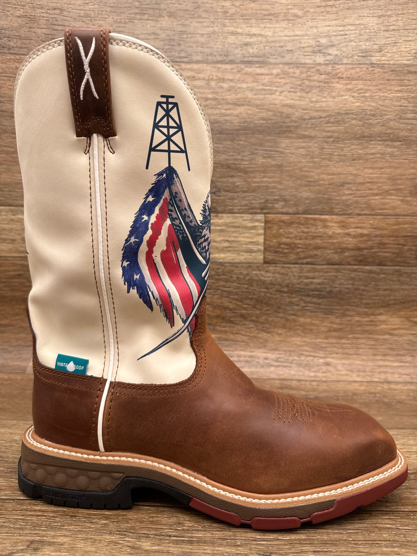 MXBNW05 Men's Waterproof Nano Toe Cell stretch Work Boot by Twisted X