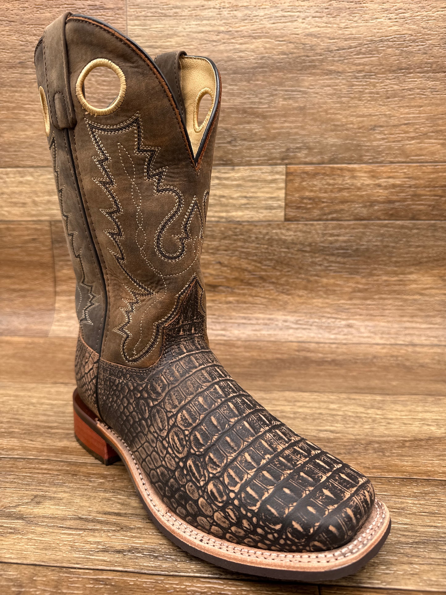 4541 Men's "Gator" Square Toe Alligator Print Western Boot by Smoky Mountain