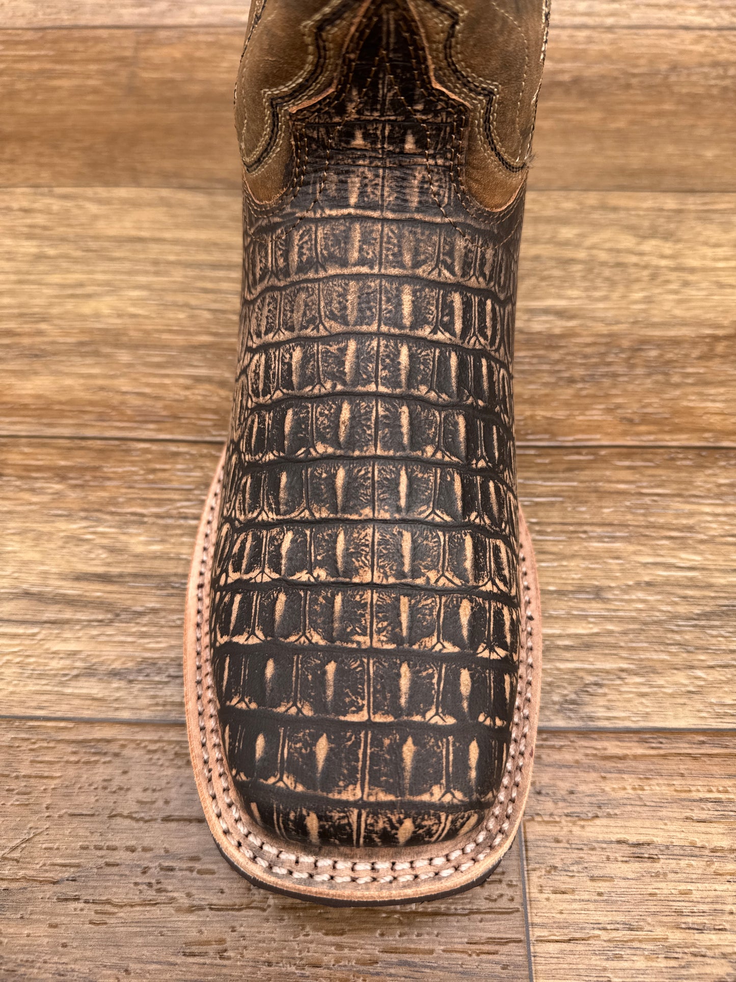 4541 Men's "Gator" Square Toe Alligator Print Western Boot by Smoky Mountain