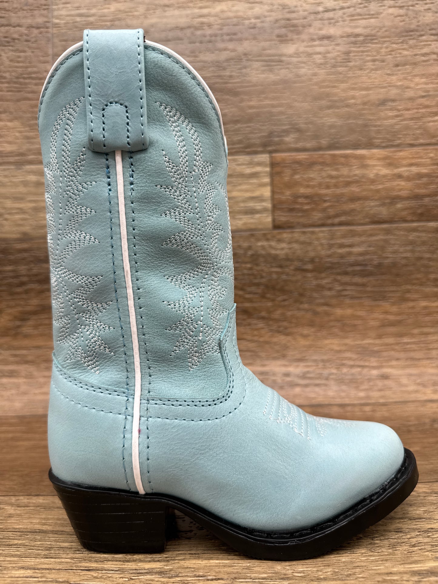 3502 Kid's Denver Western Boot in Light Blue by Smoky Mountain