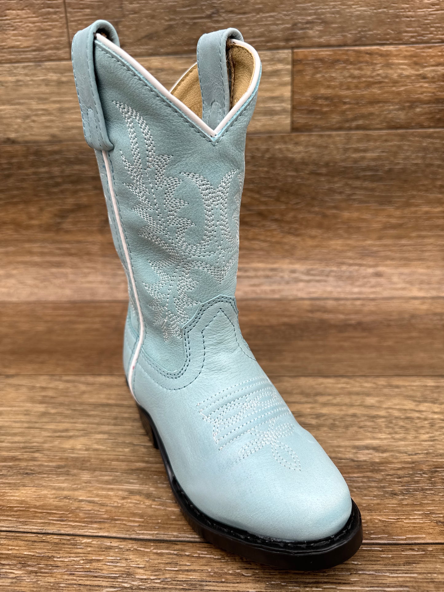 3502 Kid's Denver Western Boot in Light Blue by Smoky Mountain