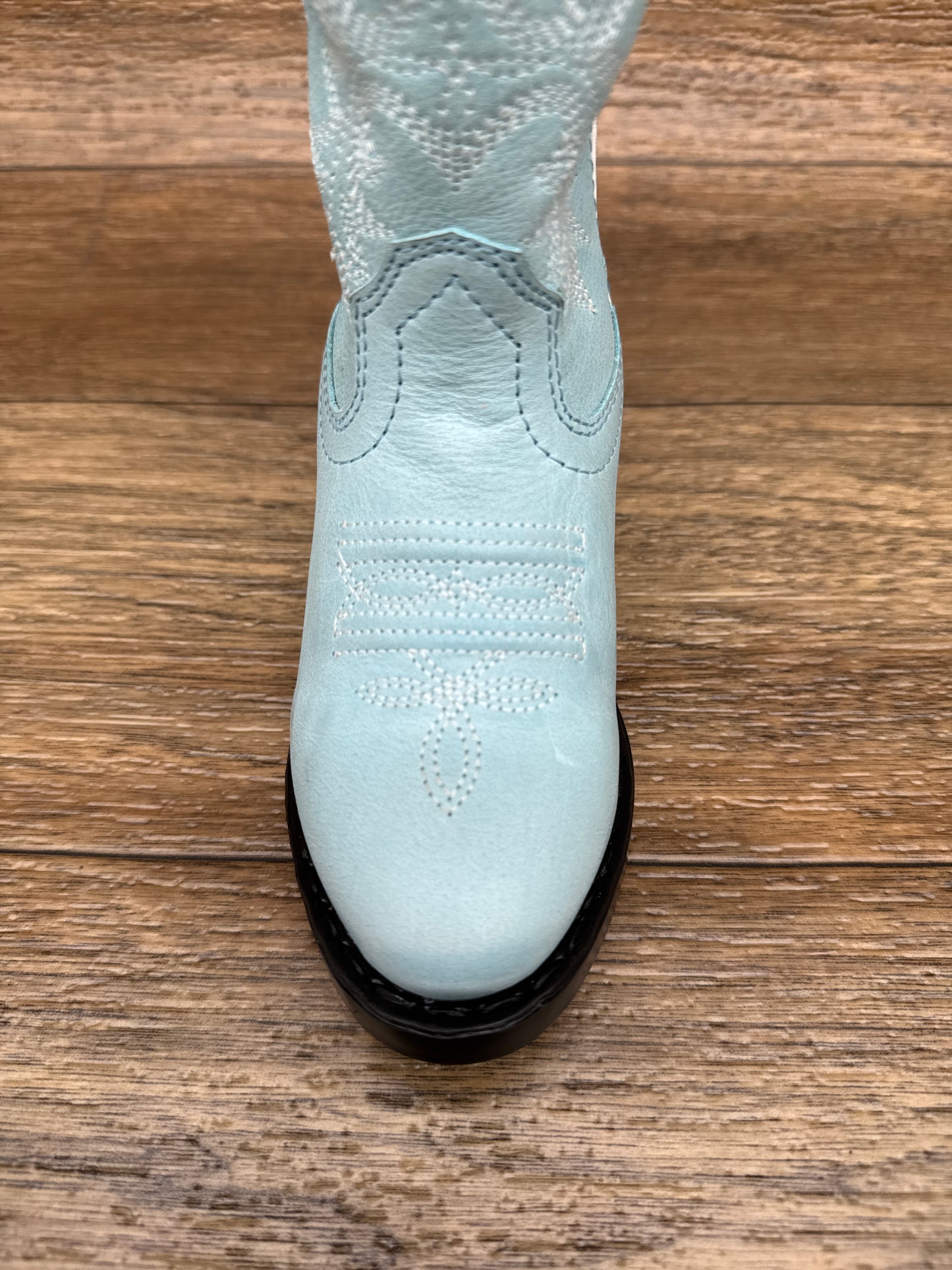 3502 Kid's Denver Western Boot in Light Blue by Smoky Mountain