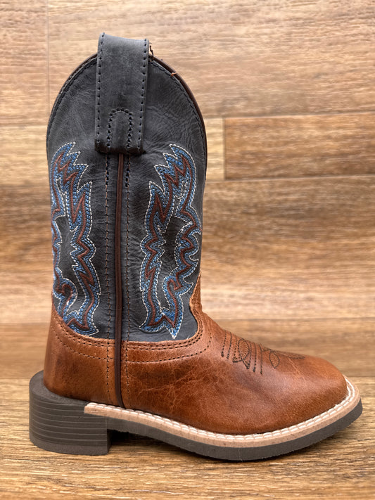 3509 Kid's Rustler Square Toe Western Boots by Smoky Mountain