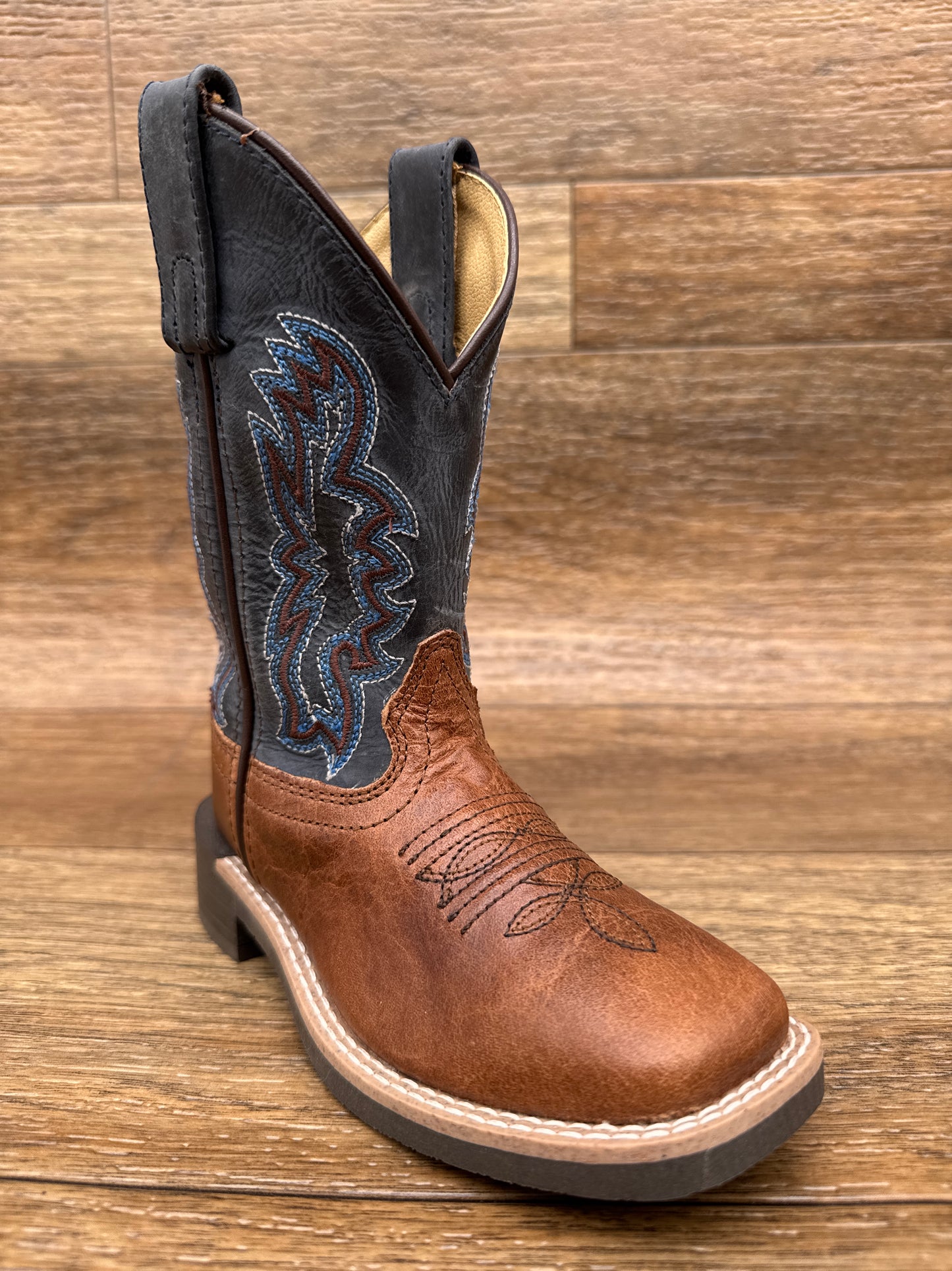 3509 Kid's Rustler Square Toe Western Boots by Smoky Mountain