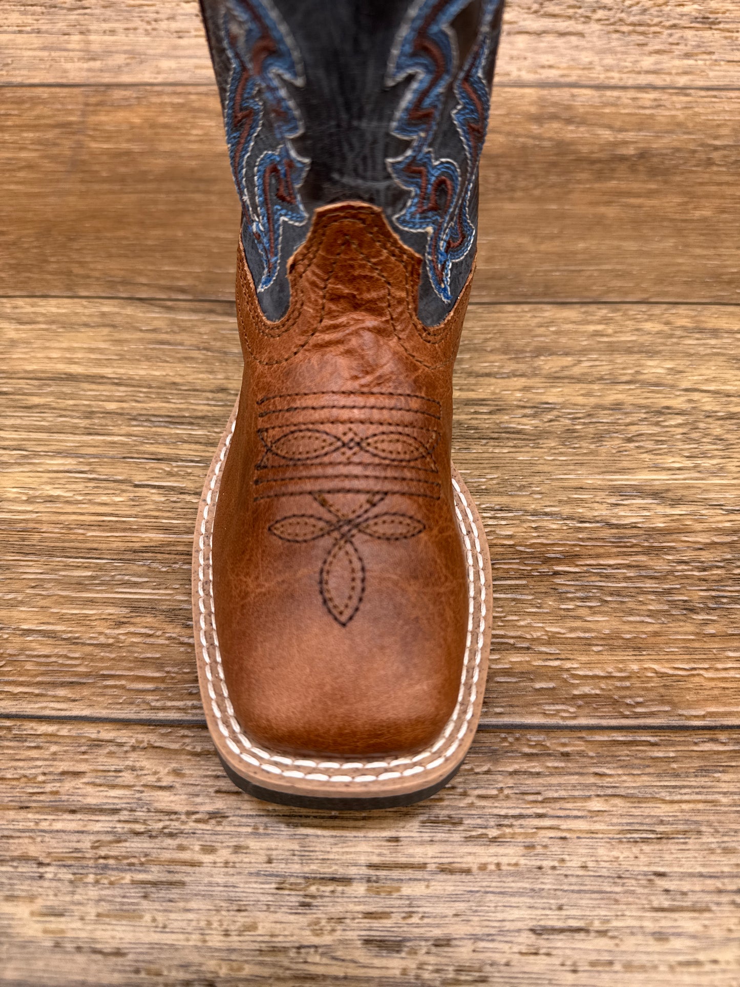 3509 Kid's Rustler Square Toe Western Boots by Smoky Mountain