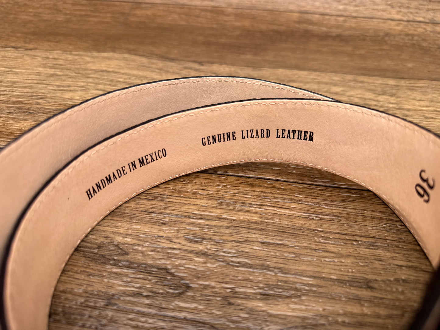 CLB001 Genuine Black Lizard Skin Belt by Corral