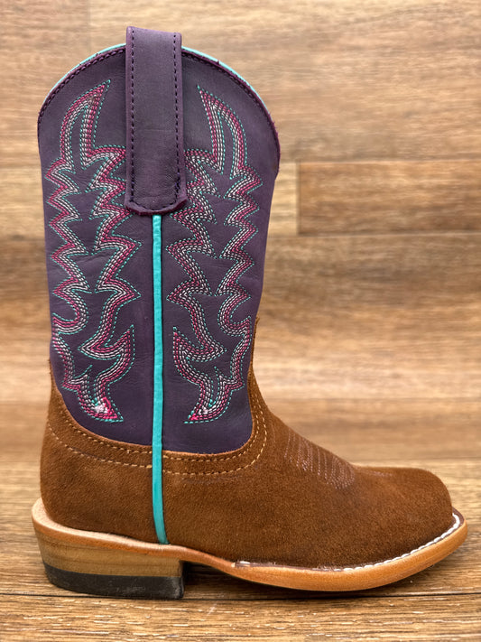 MK9527 Girl's Square Toe Western Boots by Macie Bean