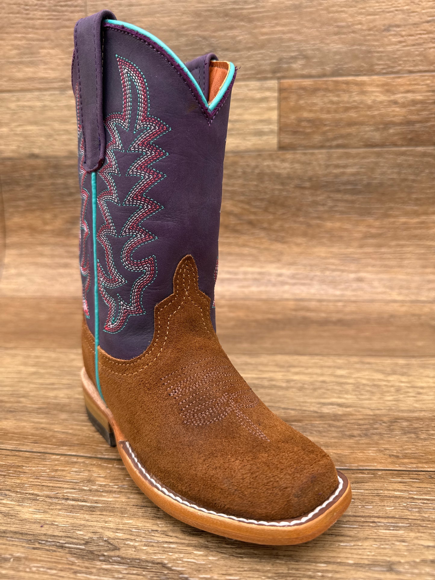 MK9527 Girl's Square Toe Western Boots by Macie Bean