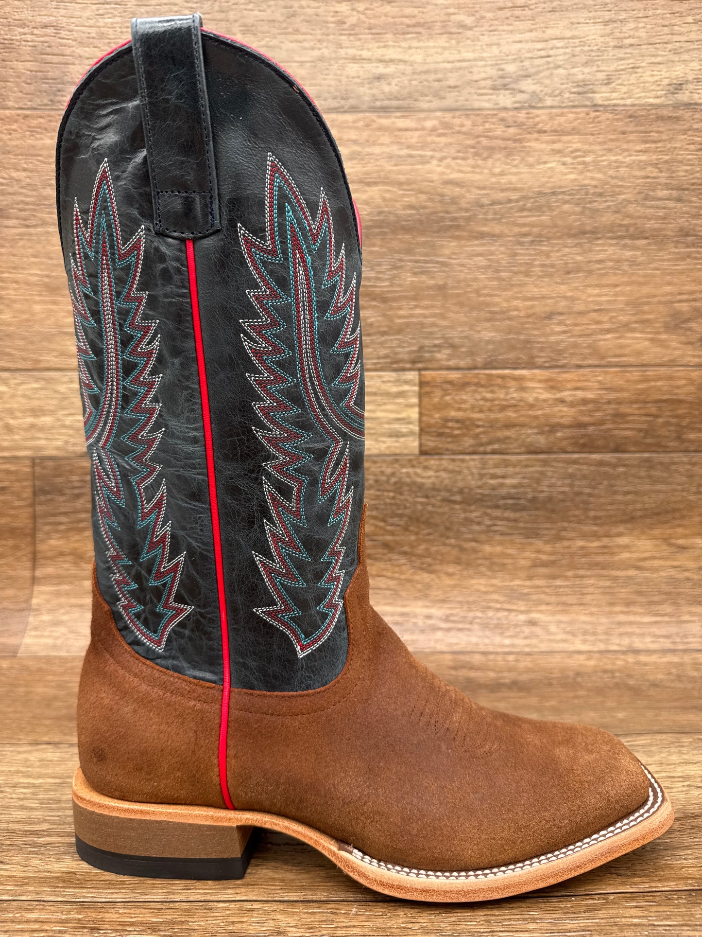 HP8079 Men's Old Suede Vamp Square Toe Western Boot by Horse Power