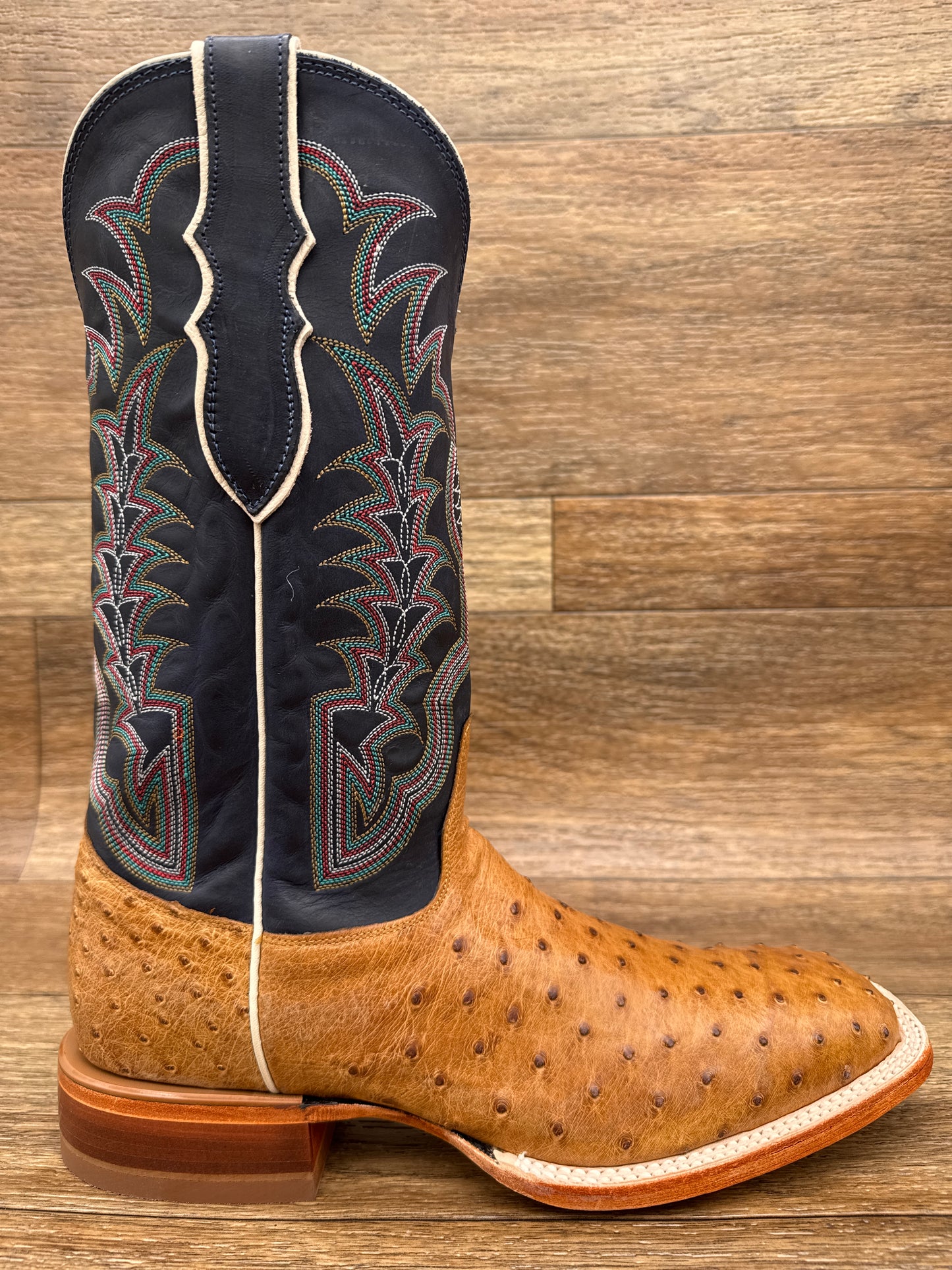 JE8170 Men's Chisolm Antique Saddle Full Quill Ostrich Boots by Justin (11D only)