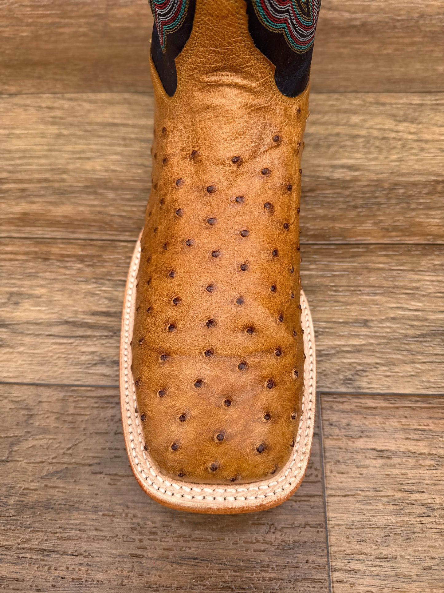 JE8170 Men's Chisolm Antique Saddle Full Quill Ostrich Boots by Justin (11D only)