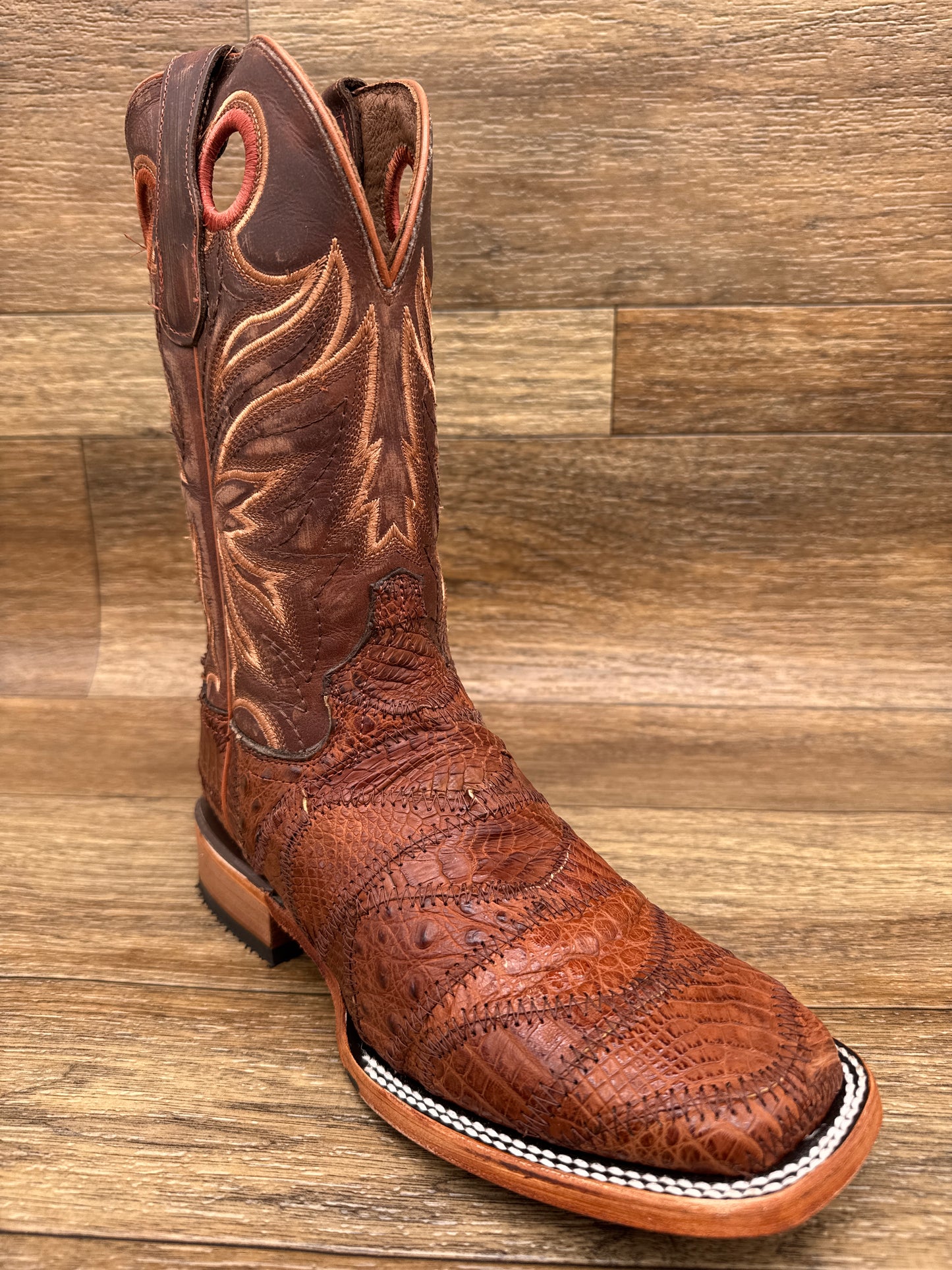 L8009 Men's Circle-G Patchwork Caiman Square Toe by Corral