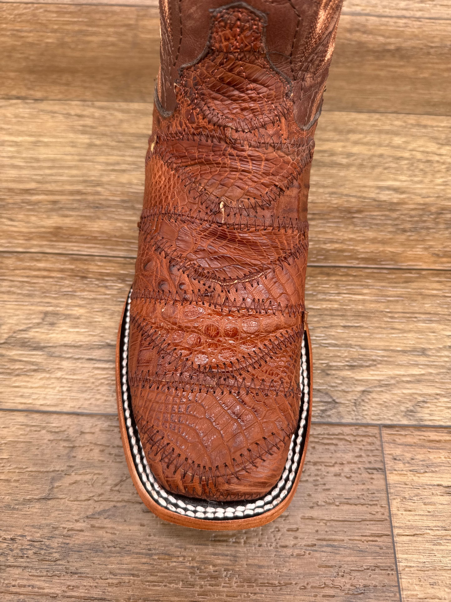 L8009 Men's Circle-G Patchwork Caiman Square Toe by Corral