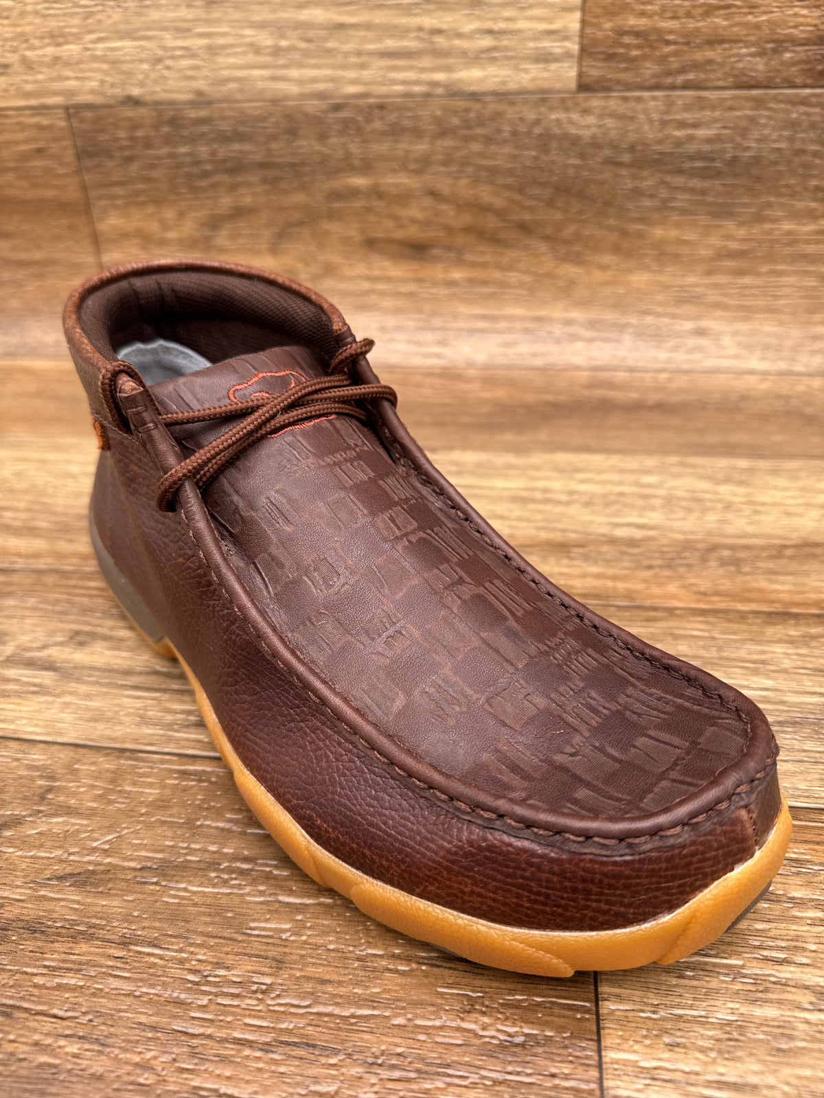 Twisted X Chukka Genuine Leather Driving Moccasin Orange Stitching and Trim Twisted X Men main image 2