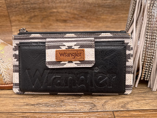 WG139-WO134 Wrangler Aztec Print Bi-Fold Wallet by Montana West