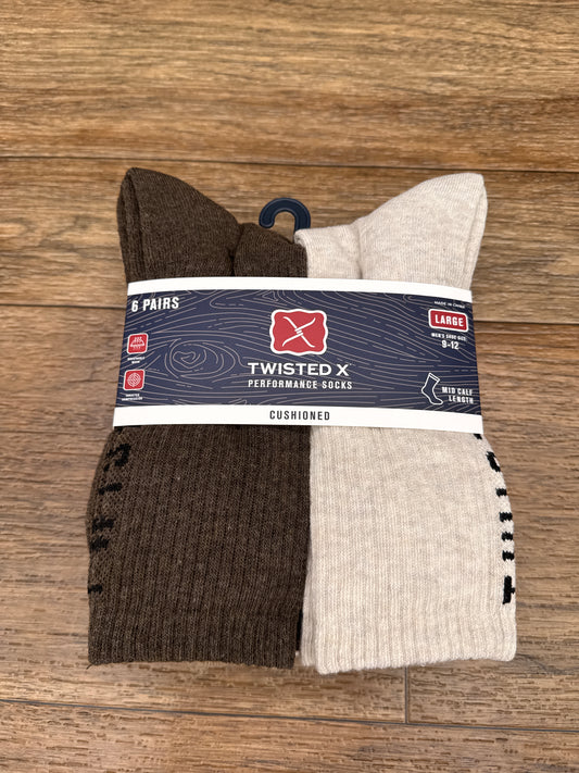 TXMS538761C-MCBN Everyday Crew Sock by Twisted X