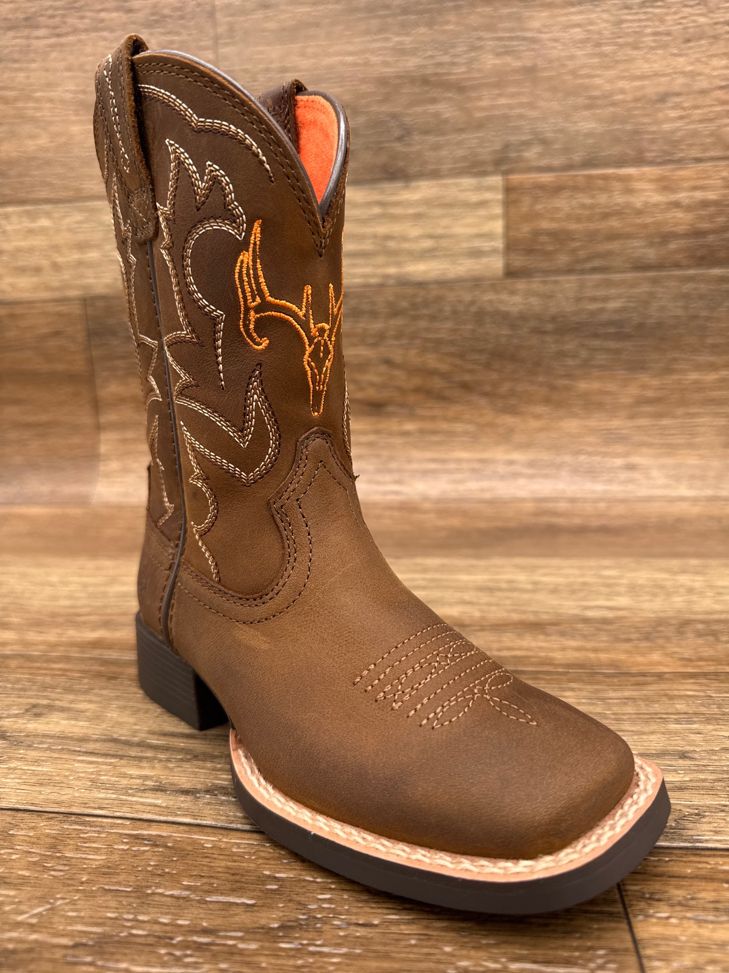 10074193 Kid's Deer Ridge Square Toe Western Boot by Ariat