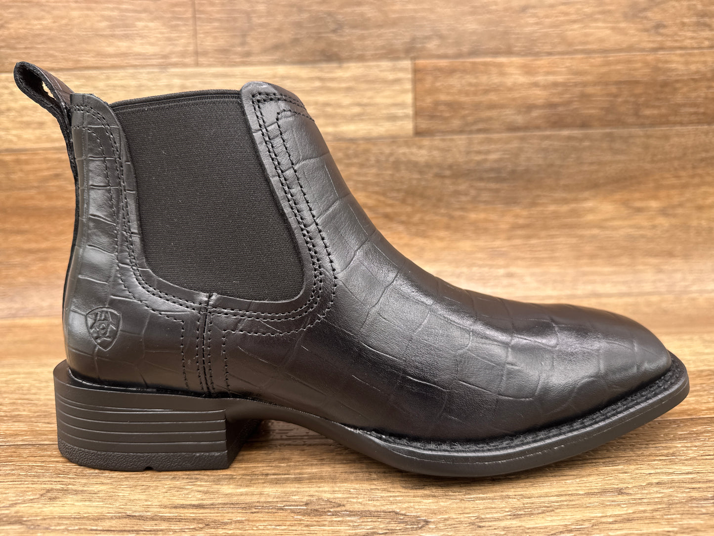 10074163 Men's Booker Croc Print Square Toe Chelsea by Ariat