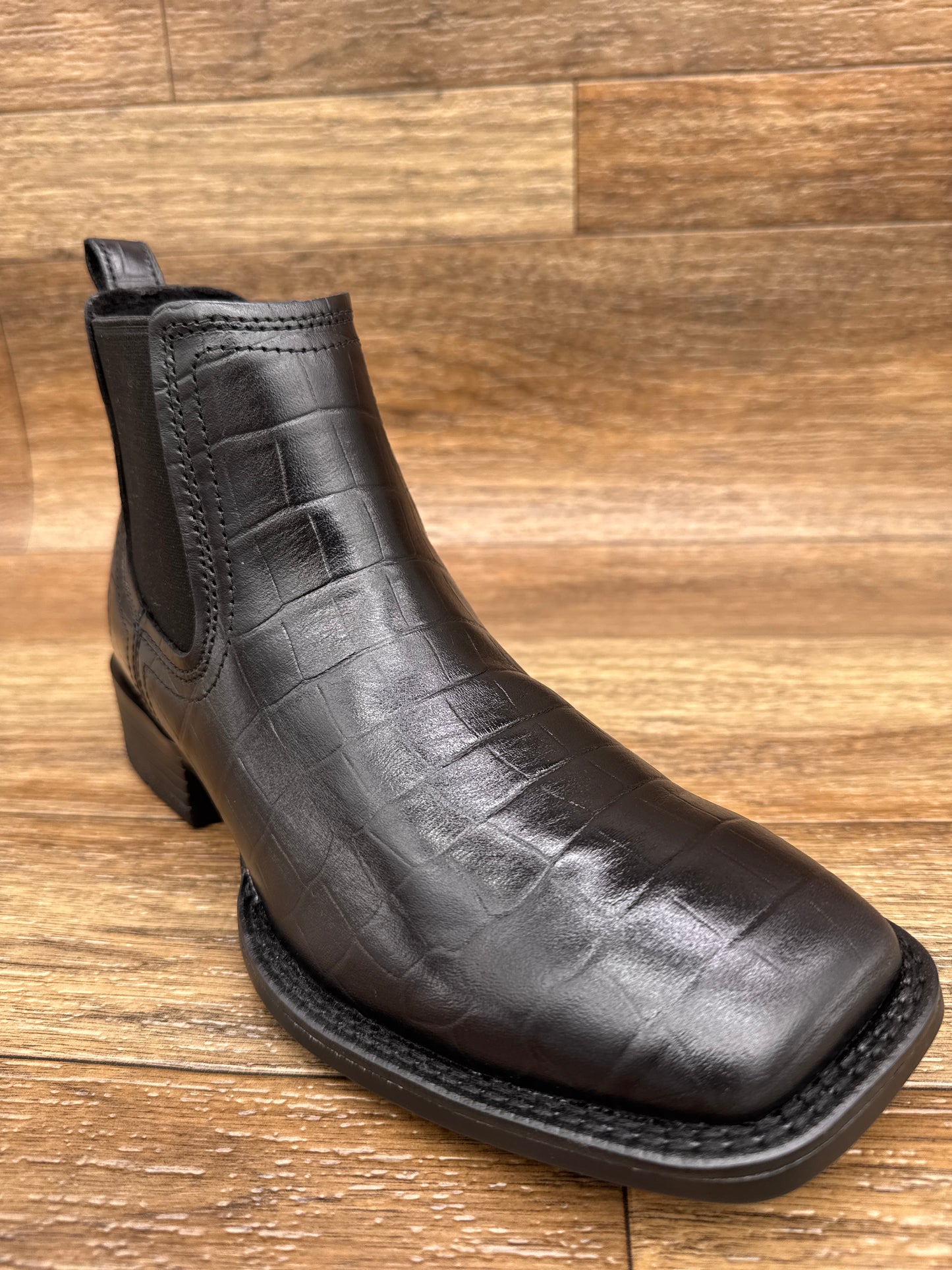 10074163 Men's Booker Croc Print Square Toe Chelsea by Ariat