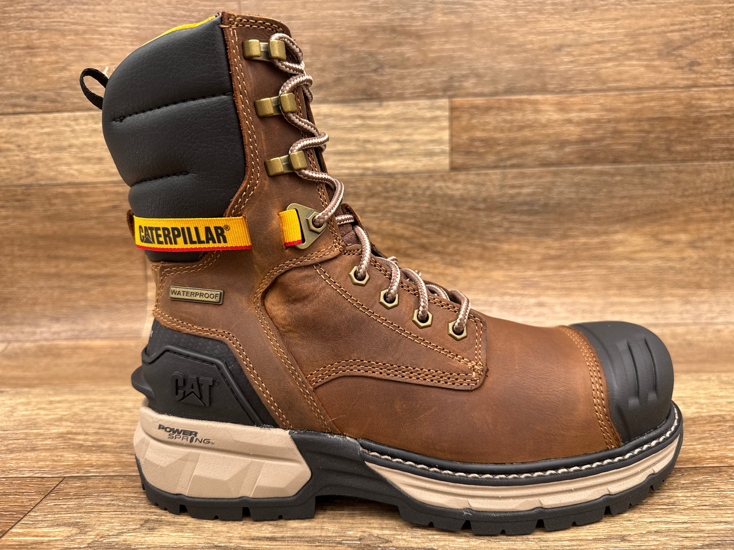 P91828 Men's 8 Inch Excavator Powerspring Composite Toe Work Boot by Caterpillar