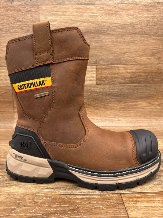 P91832 Men's Slip On Composite Toe Excavator Powerspring Work Boot by Caterpillar