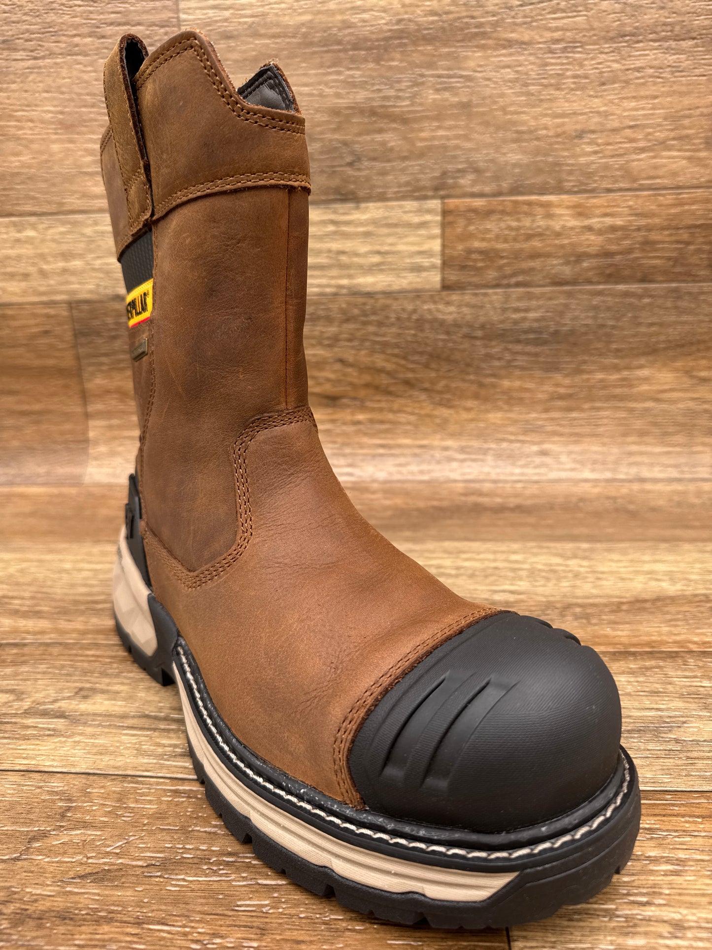 P91832 Men's Slip On Composite Toe Excavator Powerspring Work Boot by Caterpillar