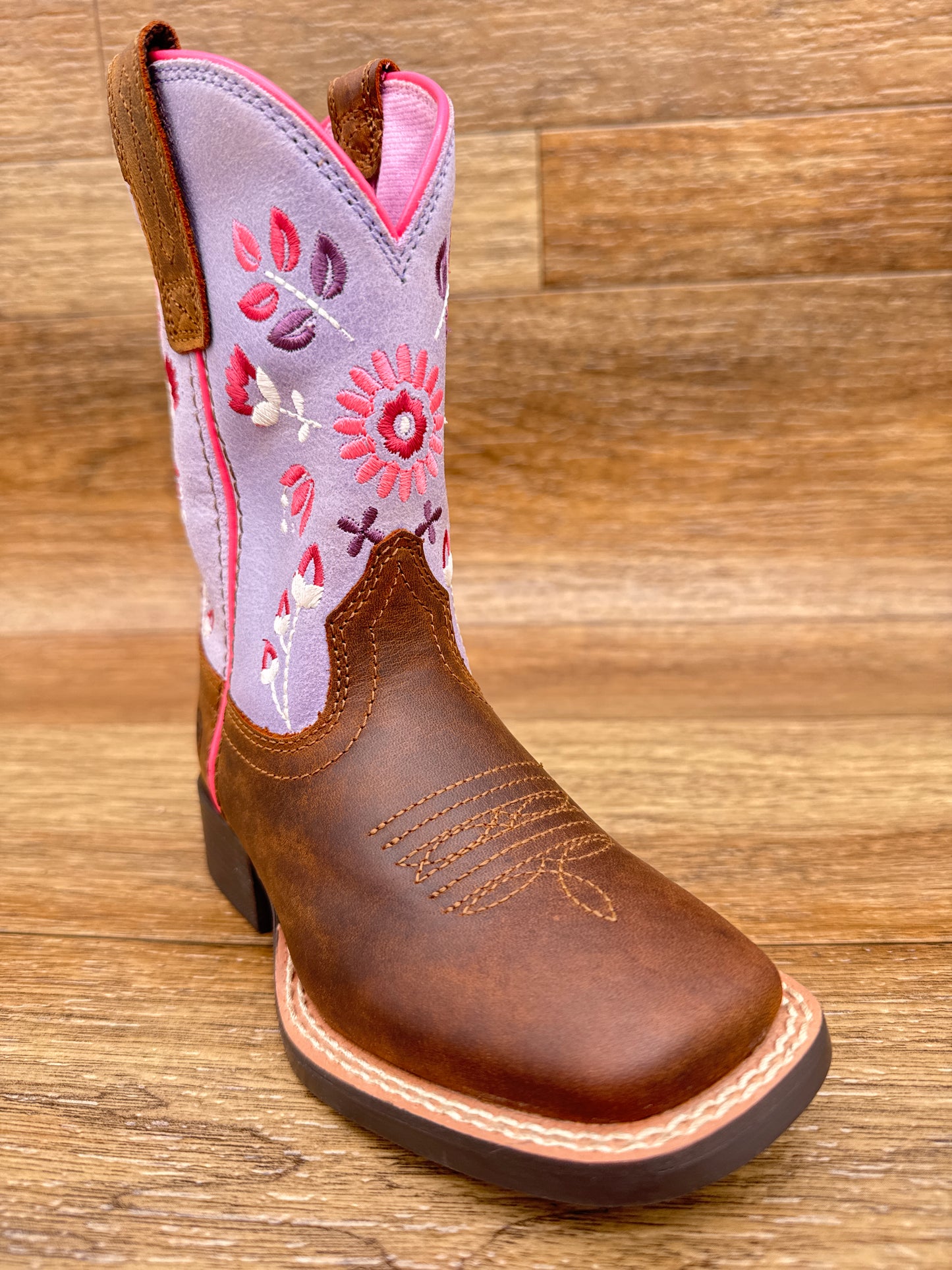 10074202 Kid's Wild Bloom Square Toe Western Boots by Ariat
