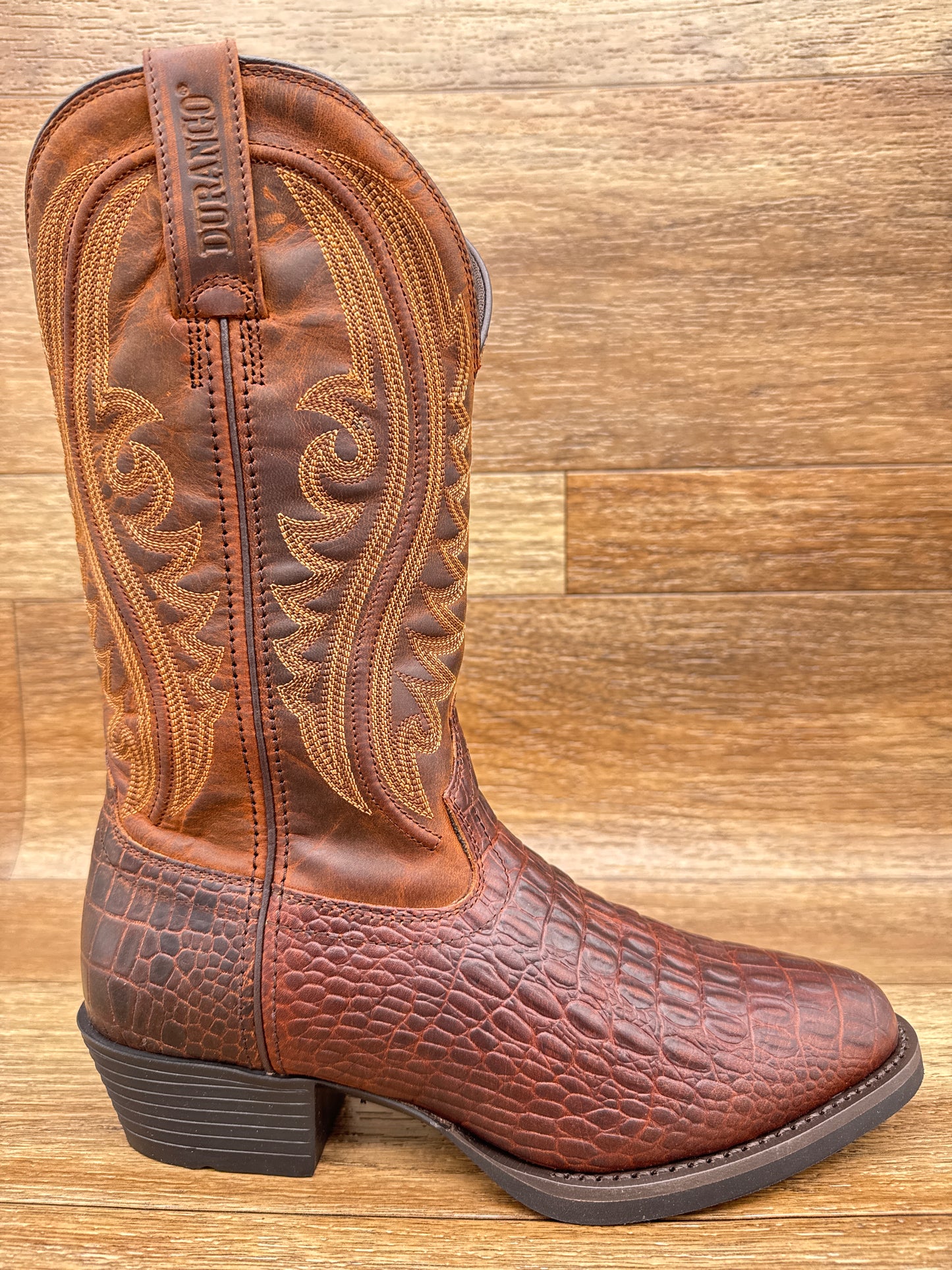 DDB0532 Men's Cowhide Croc Print Western Boot by Durango