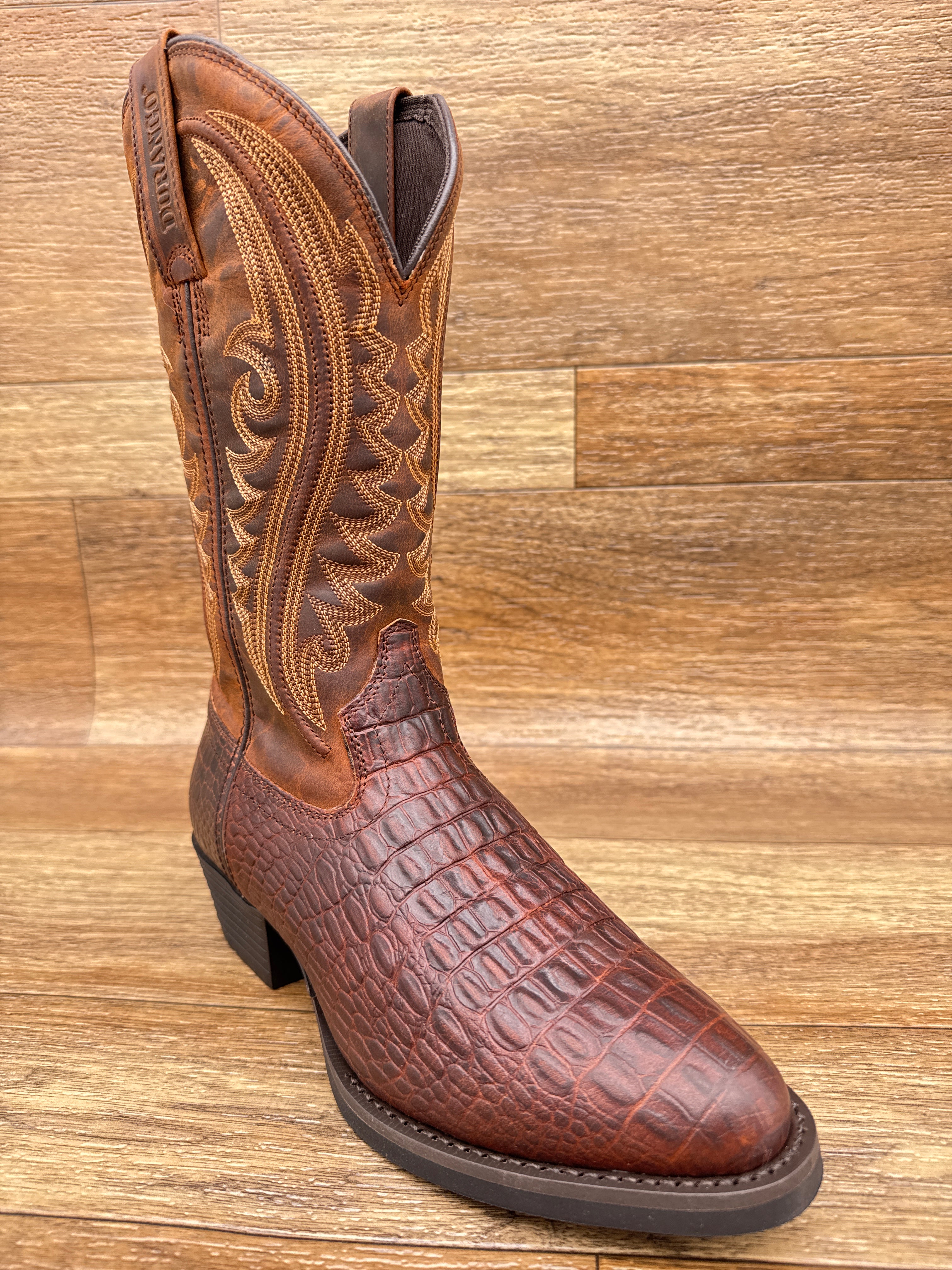 DDB0532 Men's Cowhide Croc Print Western Boot by Durango – Rushing