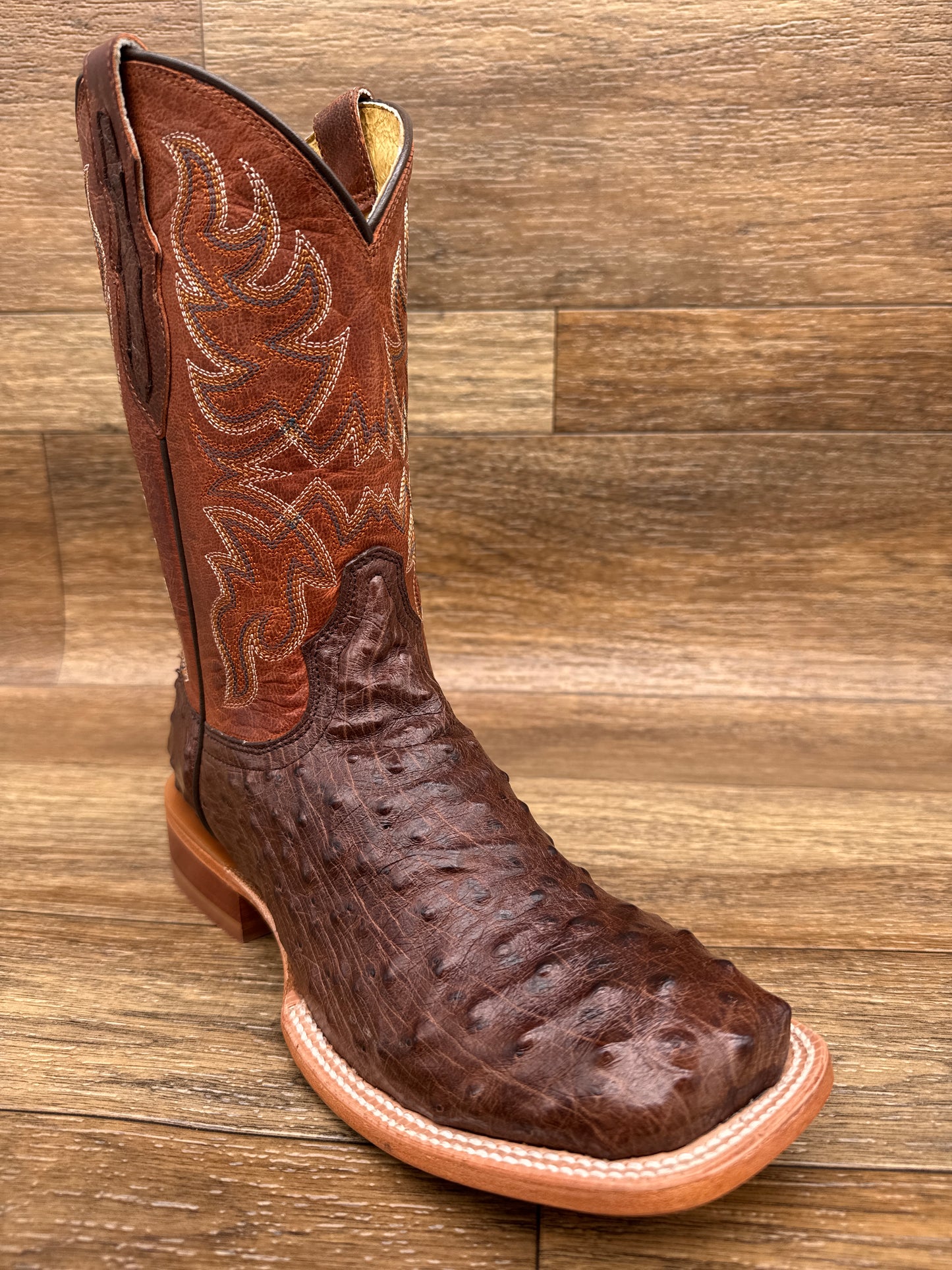 RN3572 Men's Smooth Ostrich Square Toe Western Boots by Tony Lama