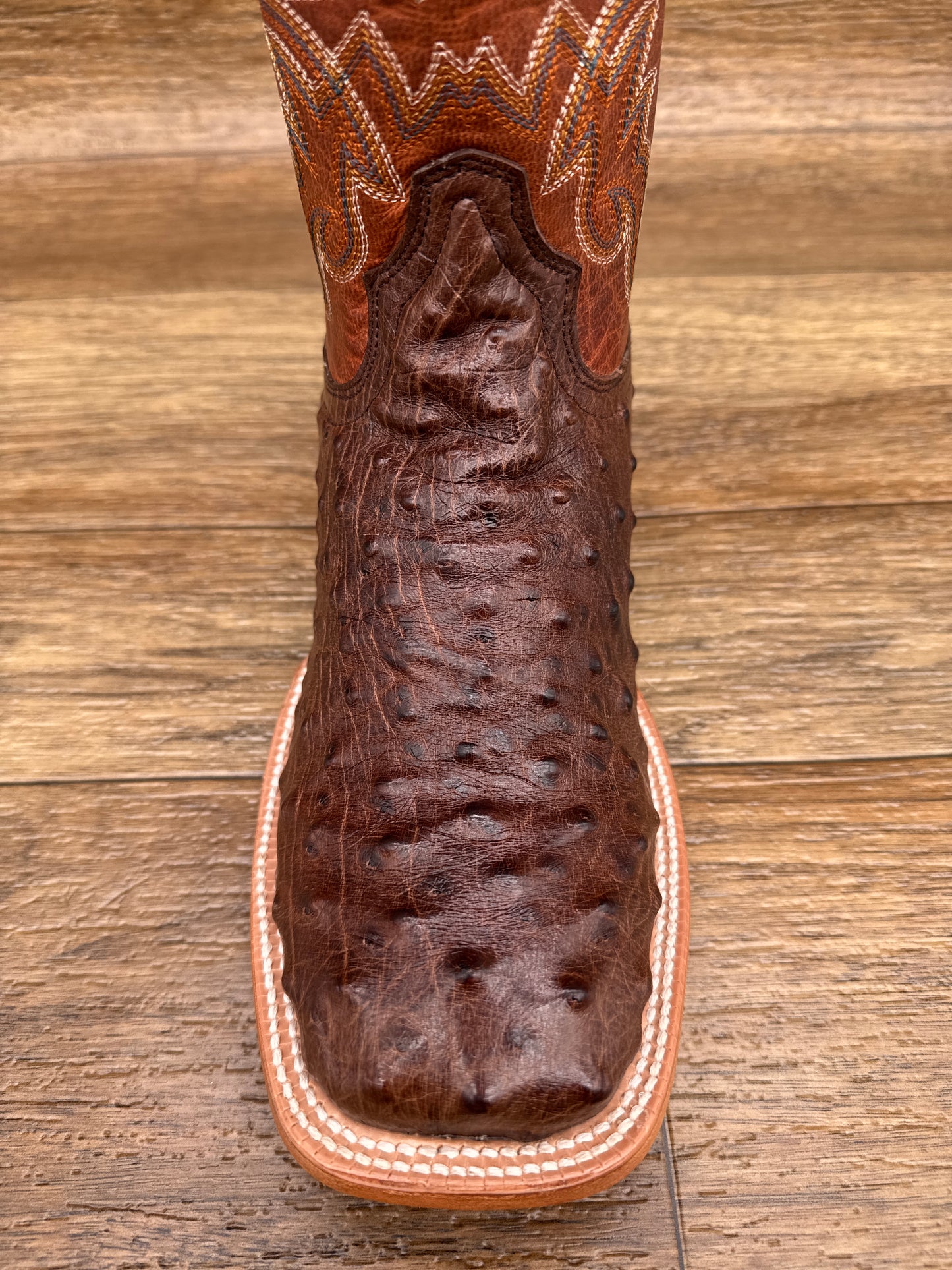 RN3572 Men's Smooth Ostrich Square Toe Western Boots by Tony Lama