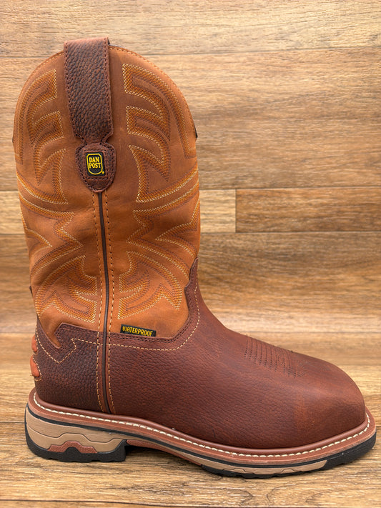 DP9824 Men's Steel Toe Square Toe Waterproof Work Boots by Dan Post