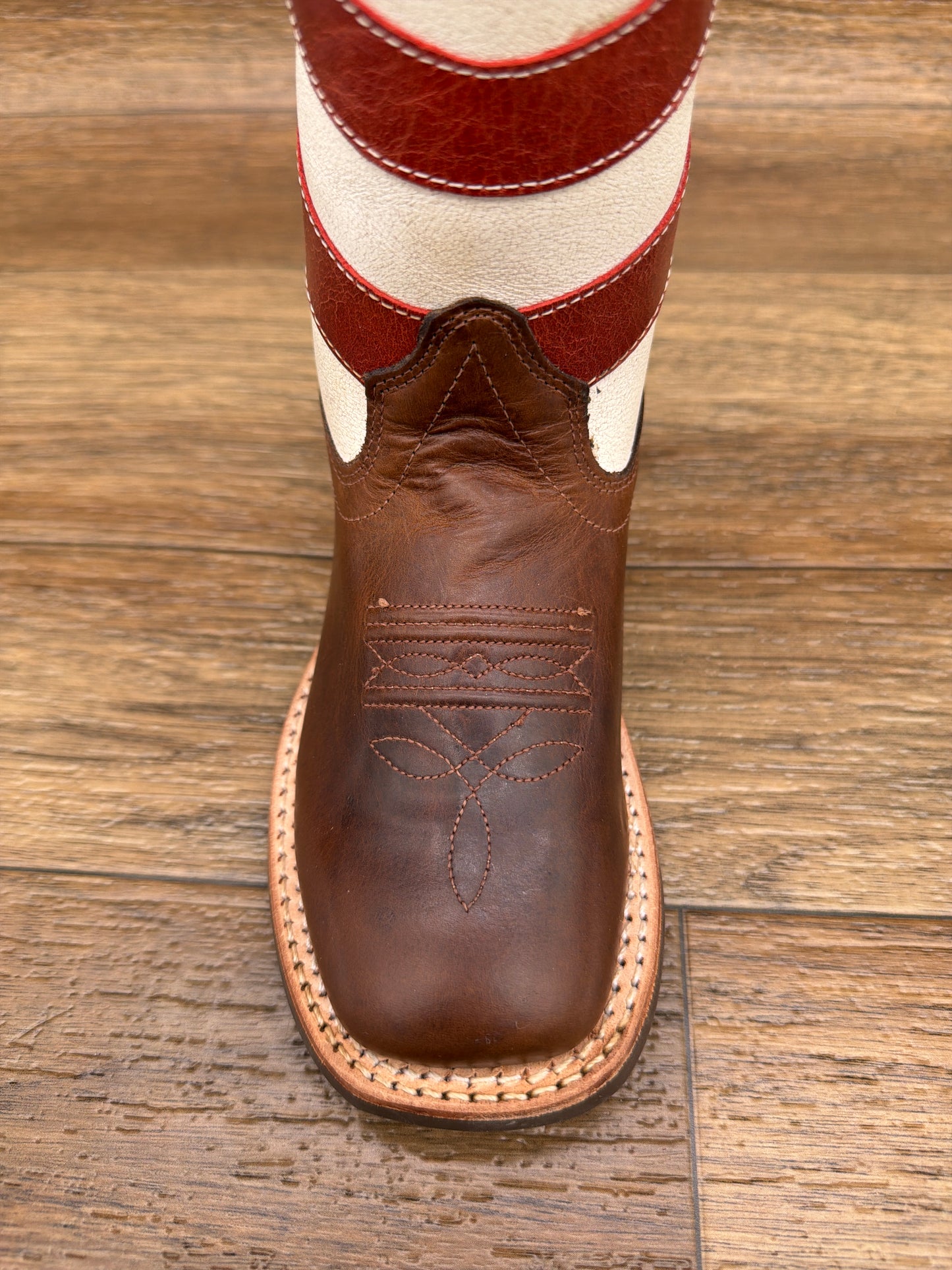 BSC2015 Kid's American Flag Design Square Toe Western Boots by Old West