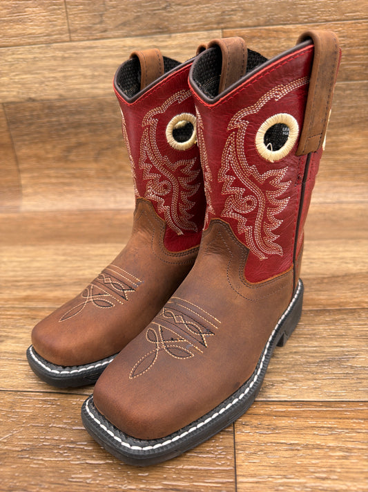 WB1015 Kid's Square Toe Work Boot by Old West