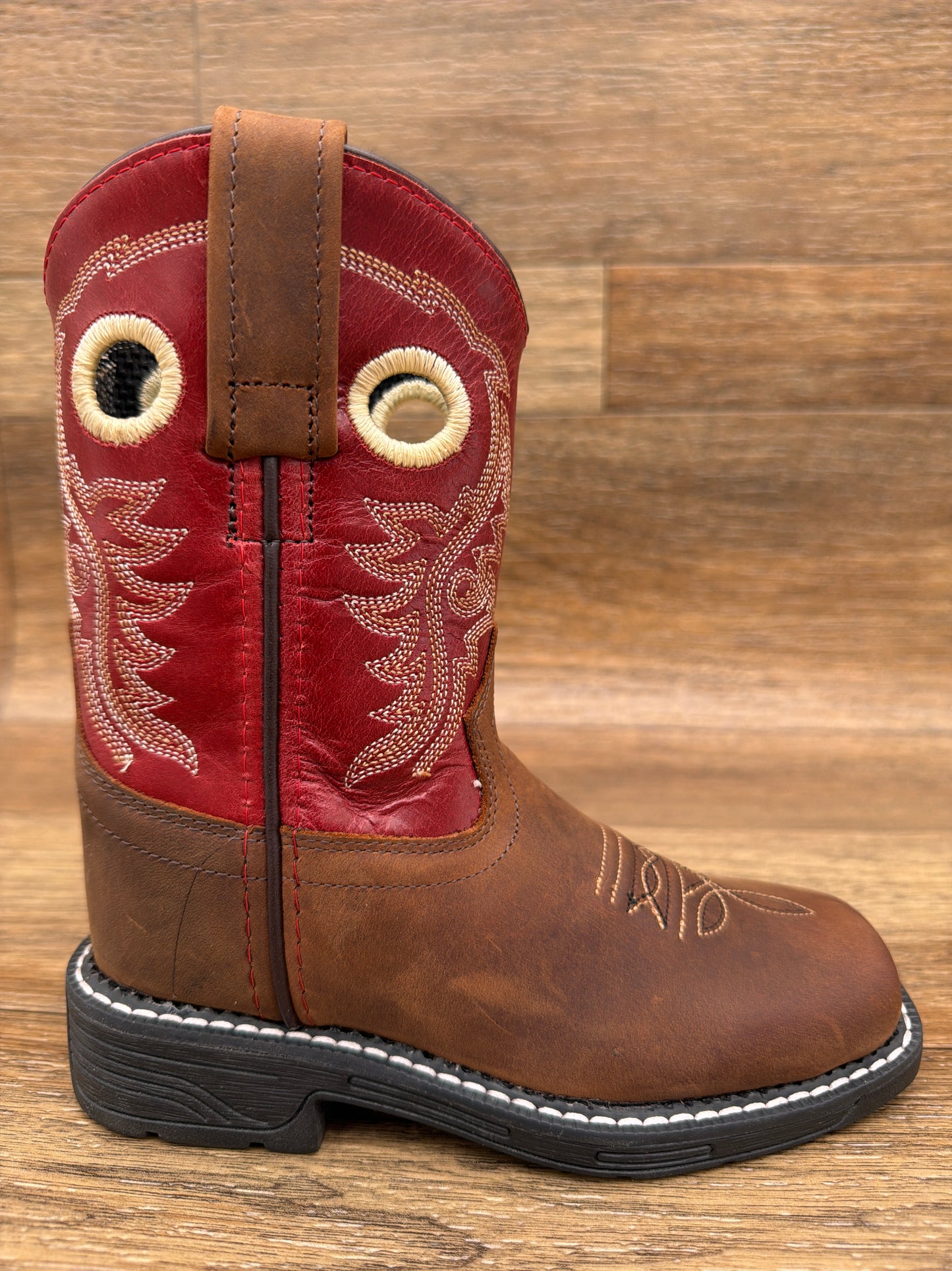 WB1015 Kid's Square Toe Work Boot by Old West