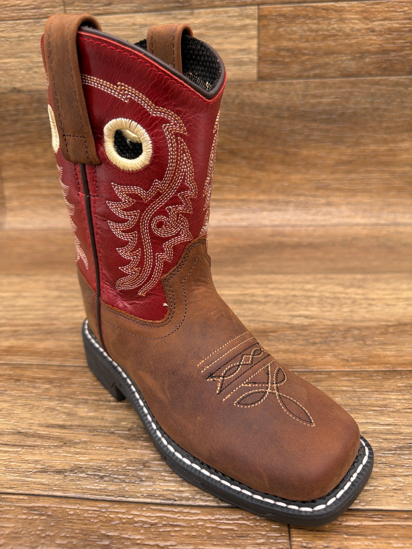 WB1015 Kid's Square Toe Work Boot by Old West