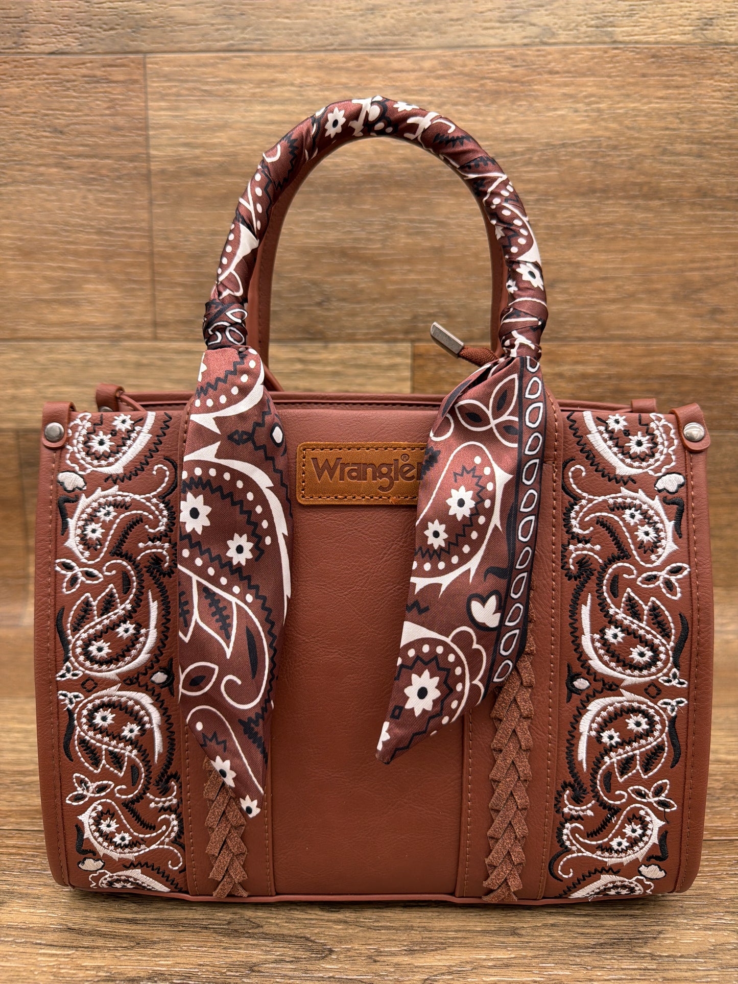 WG331-8120S Wrangler Braided Desert Paisley Handbag Collection by Montana West