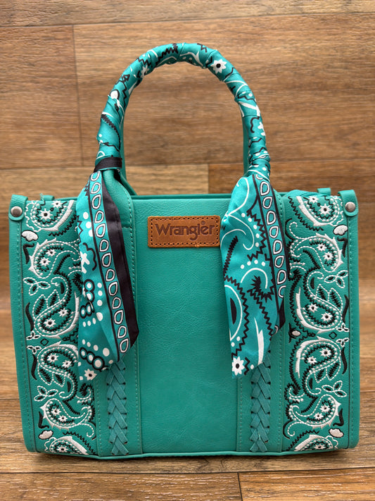 WG331-8120S Wrangler Braided Desert Paisley Handbag Collection by Montana West