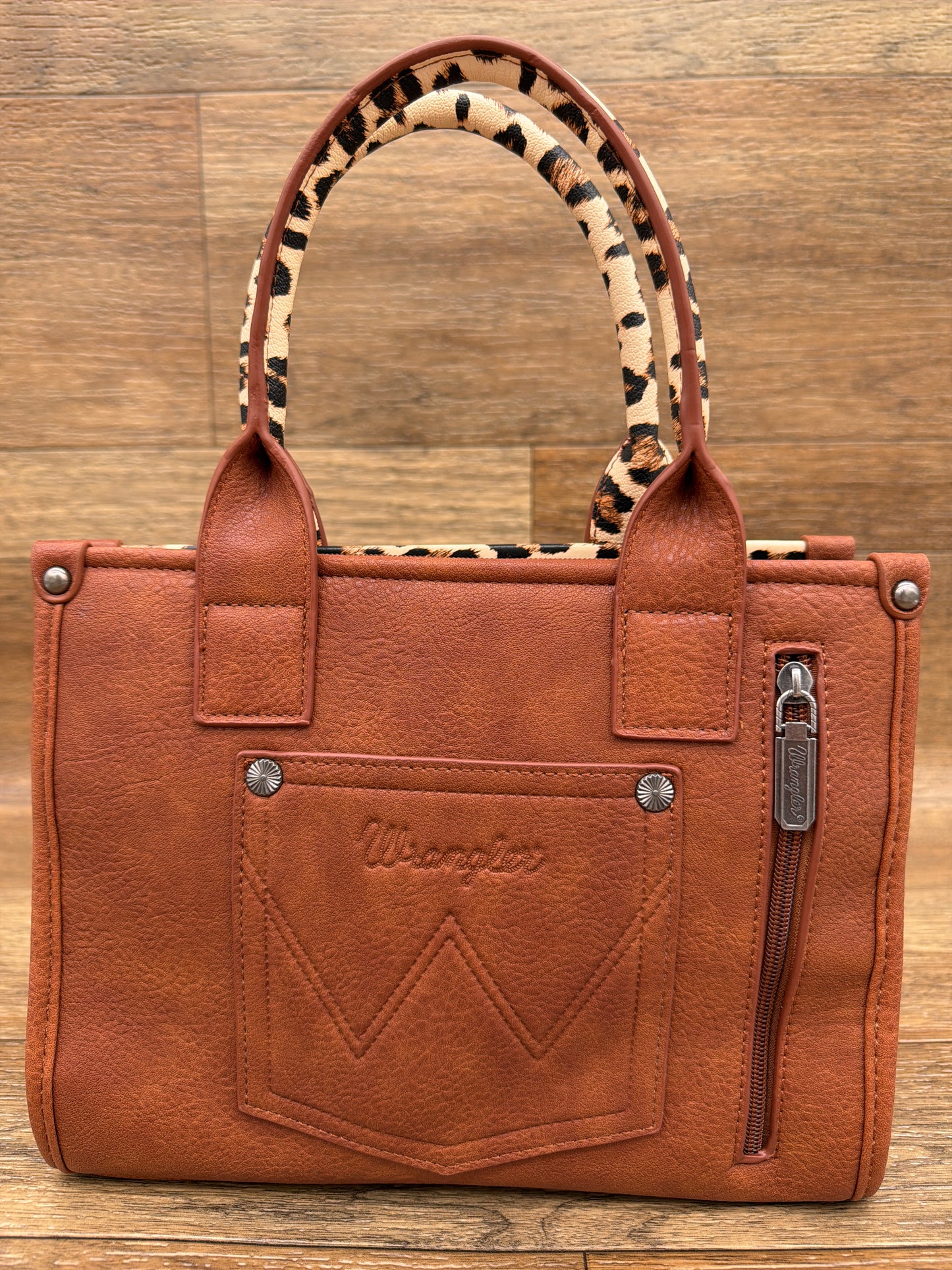 WG133-81203S Wrangler Animal Print Concealed Carry Tote Bag by Montana West