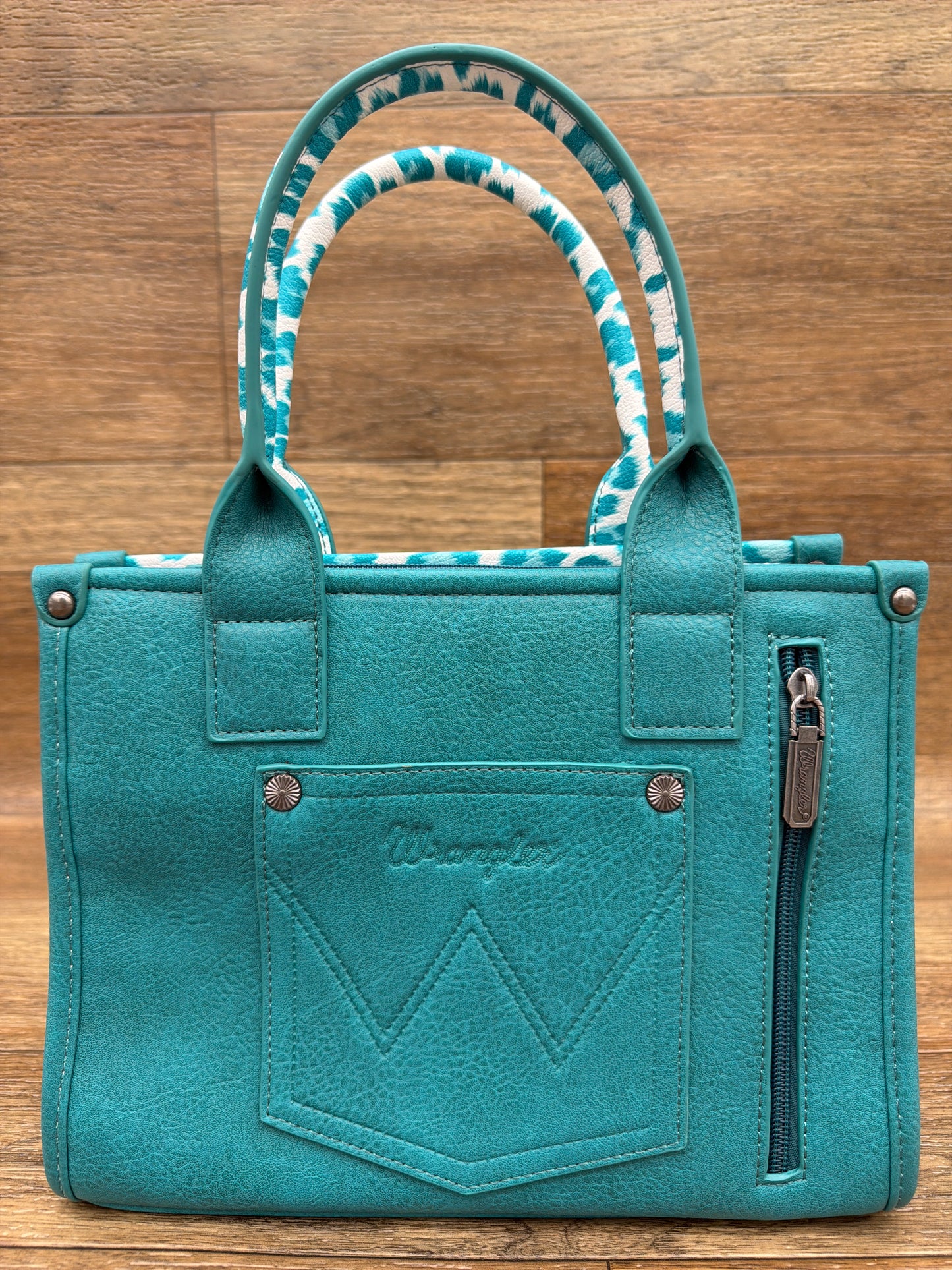 WG133-81203S Wrangler Animal Print Concealed Carry Tote Bag by Montana West