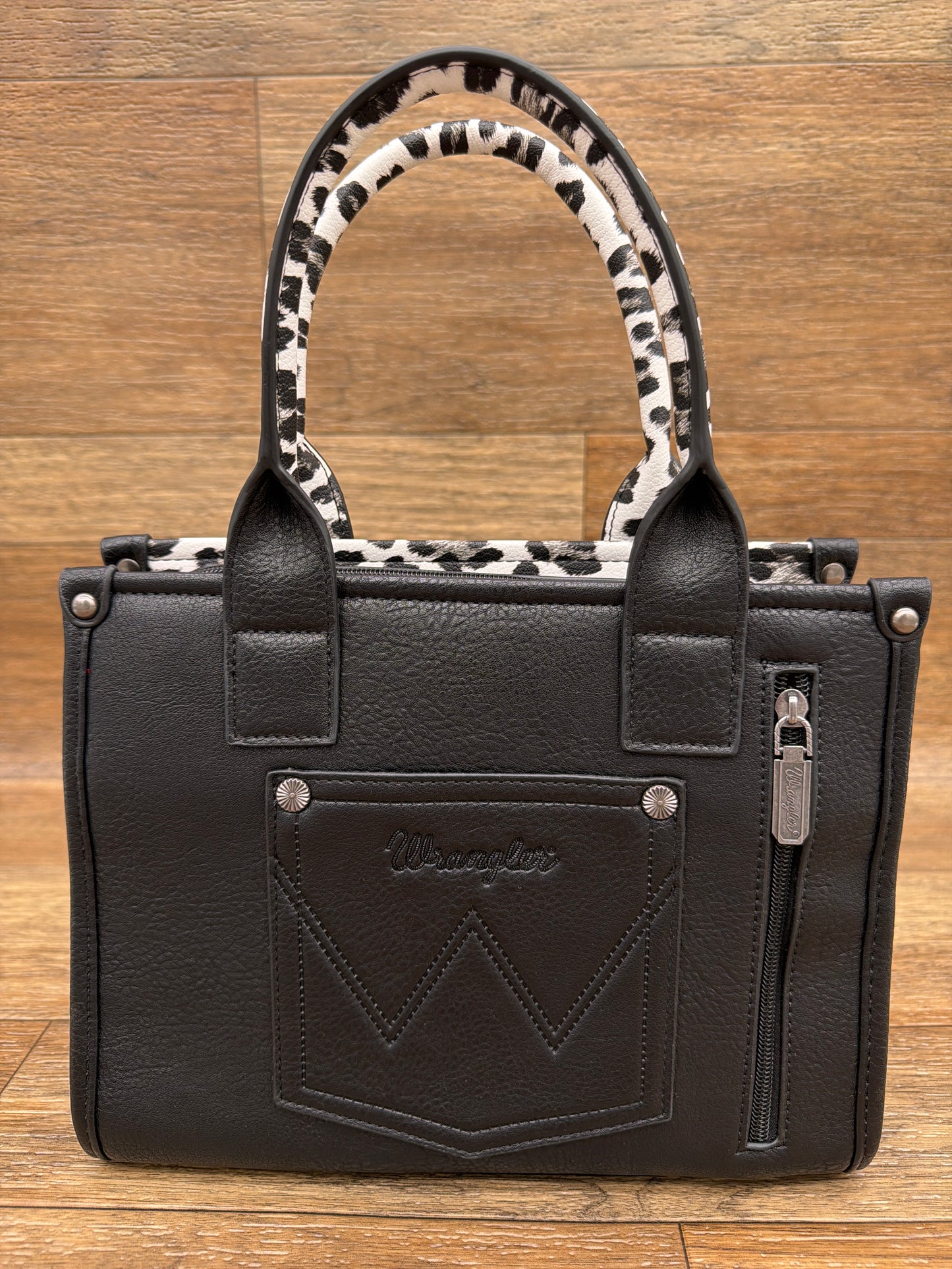 WG133-81203S Wrangler Animal Print Concealed Carry Tote Bag by Montana West