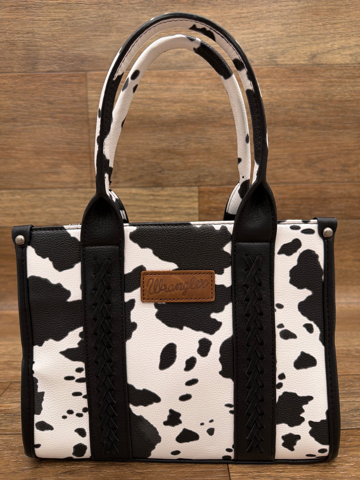 WG133-8102S Wrangler Cow Print Concealed Crossbody Bag by Montana West