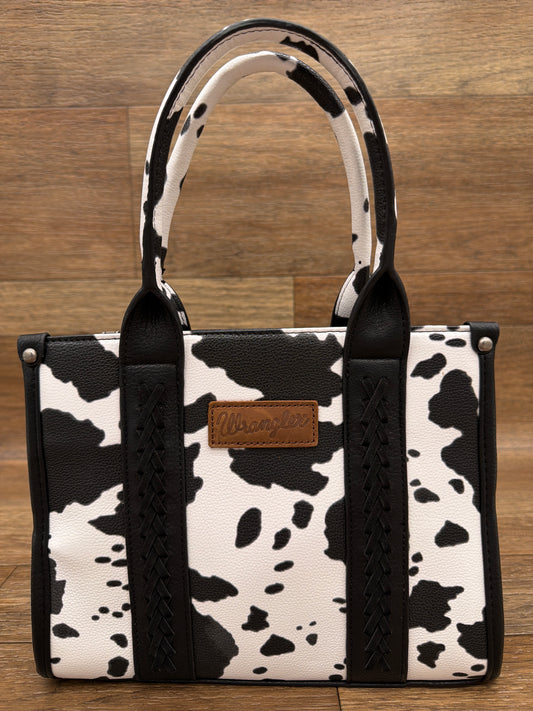 WG133-8102S Wrangler Cow Print Concealed Crossbody Bag by Montana West