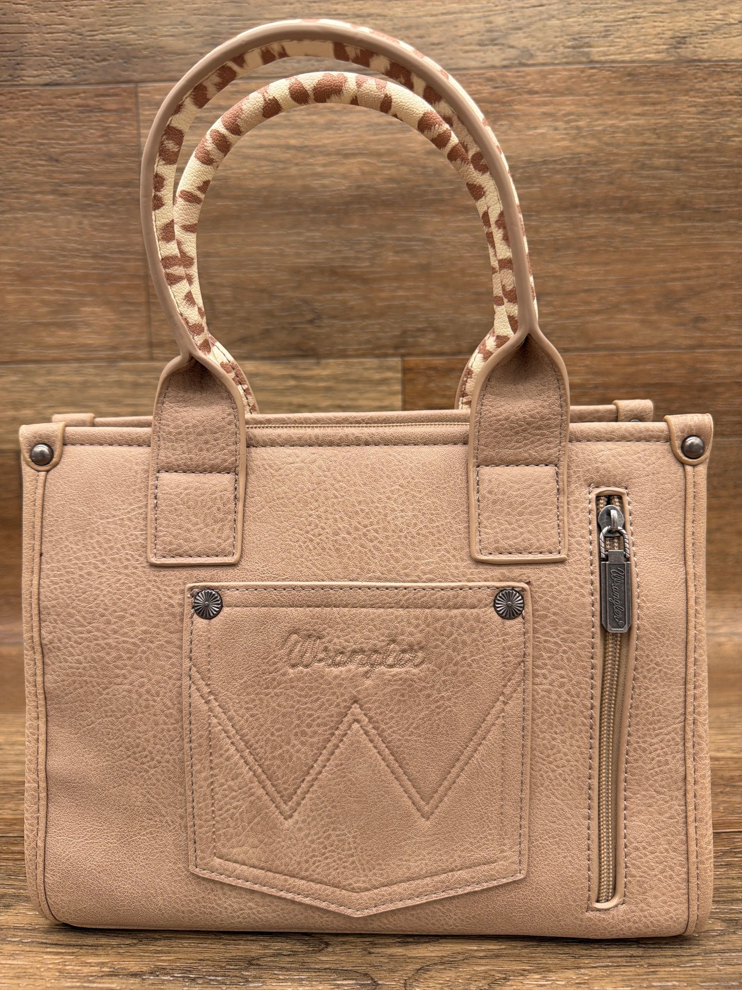 WG102-8120S Wrangler Animal Print Concealed Carry Tote Bag by Montana West