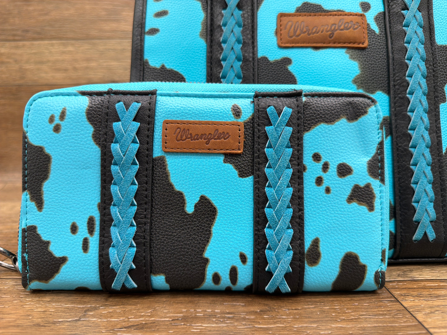 WG133-W006 Wrangler Cow Print Wallet by Montana West