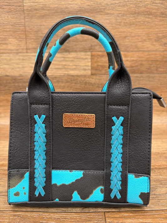 WG102S-8120 Wrangler Mini Cow Print Tote Bag by Montana West