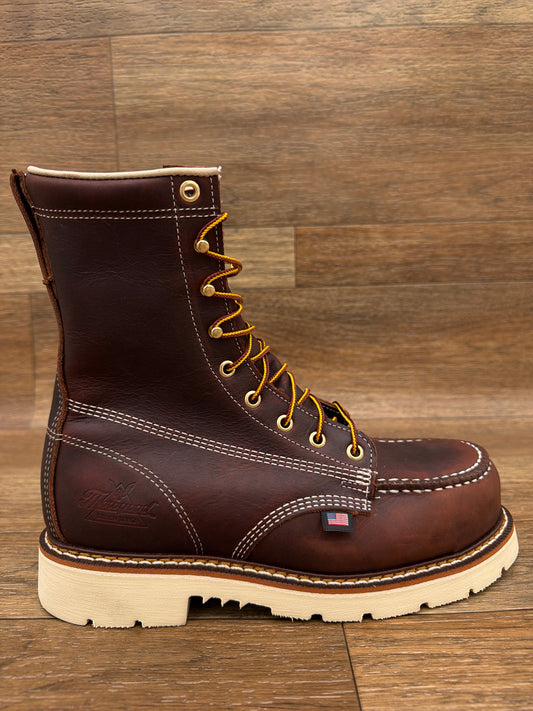 Men's American Heritage 8 inch Black Walnut Nano Moc Toe Work Boot by Thorogood - side view