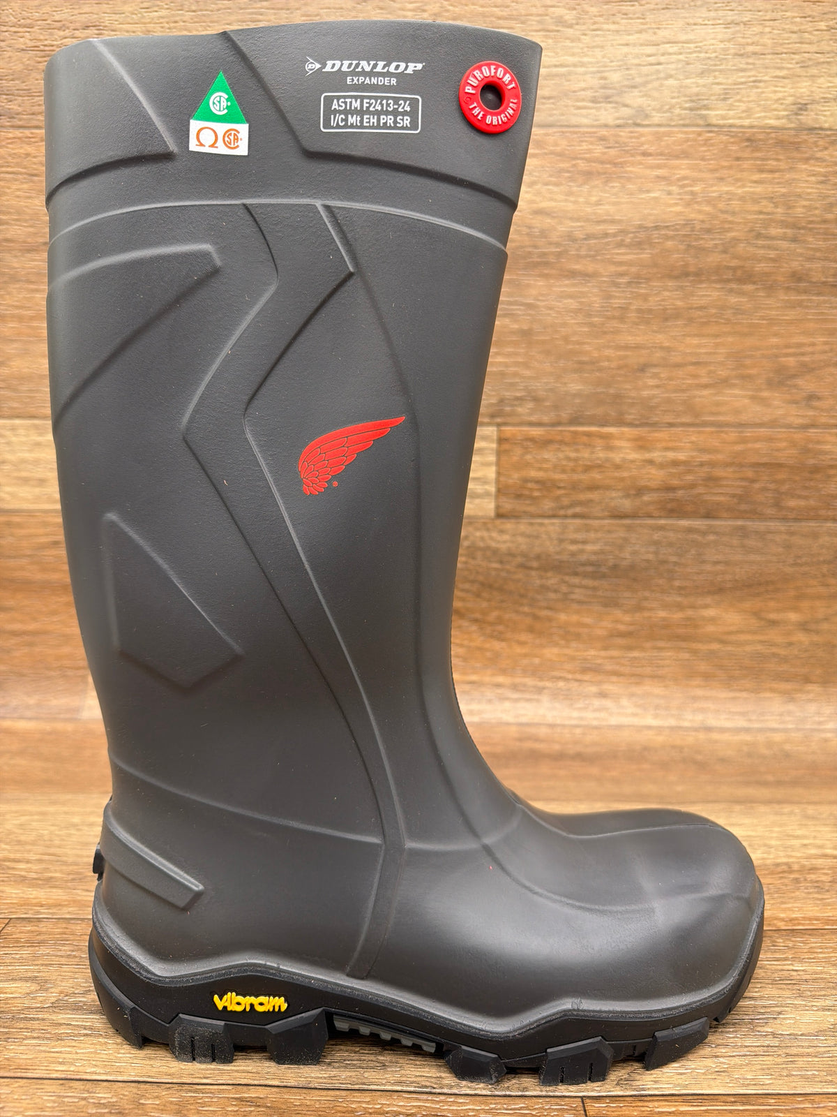 Men's Dunlop Purofort + Expander 15 inch Waterproof Steel Toe Pull-On Boot by Red Wing - side view