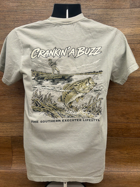 Crankin' A Buzz graphic tee in Bay by Southern Executer, back