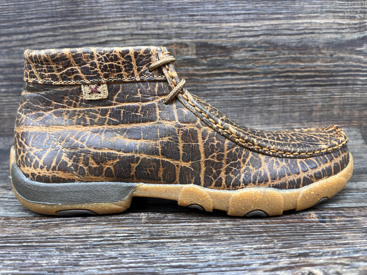 MDM0096 Men's Golden Elephant Print Driving Moc by Twisted X